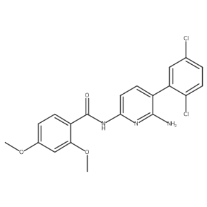 N-[6-amino-5-(2,5-dichlorophenyl)pyridin-2-yl]-2,4-dimethoxybenzamide结构式