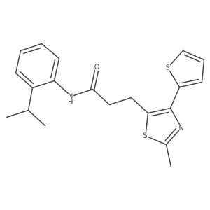 N-(2-isopropylphenyl)-3-(2-methyl-4-(thiophen-2-yl)thiazol-5-yl)propanamide Structure