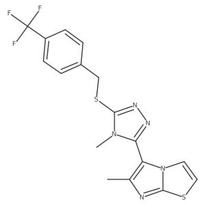 Cc1nc2sccn2c1-c1nnc(SCc2ccc(C(F)(F)F)cc2)n1C结构式