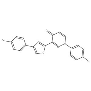 3-(3-(4-bromophenyl)-1,2,4-oxadiazol-5-yl)-1-(p-tolyl)pyridazin-4(1H)-one Structure