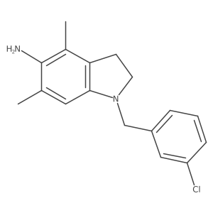 1-[(3-Chlorophenyl)methyl]-4,6-dimethyl-2,3-dihydroindol-5-amine结构式
