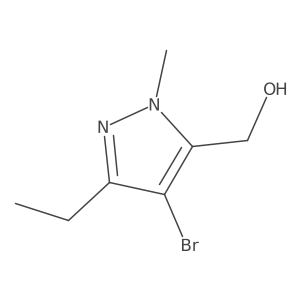 4-Bromo-3-ethyl-1-methyl-1h-pyrazole-5-methanol结构式