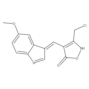 3-(Chloromethyl)-4-[(5-methoxyindol-3-ylidene)methyl]-2H-1,2-oxazol-5-one Structure
