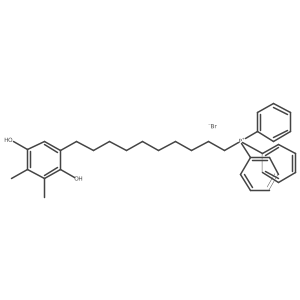 [10-(2,5-Dihydroxy-3,4-dimethylphenyl)decyl]triphenyl-phosphonium Bromide结构式