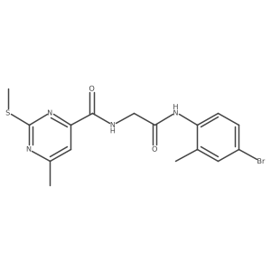 N-(4-bromo-2-methylphenyl)-2-{[6-methyl-2-(methylsulfanyl)pyrimidin-4-yl]formamido}acetamide Structure