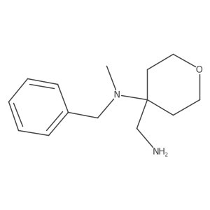 4-(aminomethyl)-N-benzyl-N-methyloxan-4-amine结构式