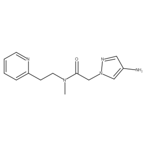 4-Amino-N-methyl-N-[2-(2-pyridinyl)ethyl]-1H-pyrazole-1-acetamide结构式