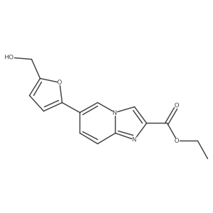 Ethyl 6-[5-(hydroxymethyl)furan-2-yl]imidazo[1,2-a]pyridine-2-carboxylate结构式