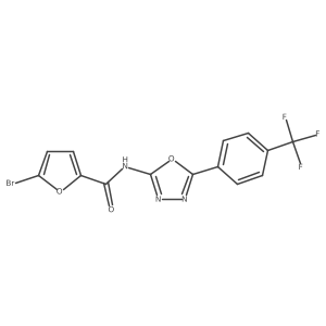 5-bromo-N-(5-(4-(trifluoromethyl)phenyl)-1,3,4-oxadiazol-2-yl)furan-2-carboxamide Structure