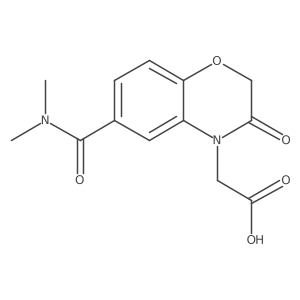 {6-[(Dimethylamino)carbonyl]-3-oxo-2,3-dihydro-4H-1,4-benzoxazin-4-yl}acetic acid结构式