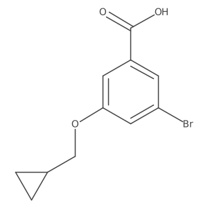 3-Bromo-5-cyclopropylmethoxy-benzoic acid结构式