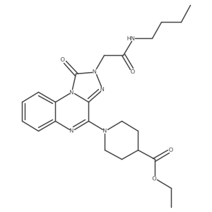 Ethyl 1-(2-(2-(butylamino)-2-oxoethyl)-1-oxo-1,2-dihydro-[1,2,4]triazolo[4,3-a]quinoxalin-4-yl)piperidine-4-carboxylate Structure