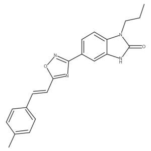 1,3-Dihydro-5-[5-[2-(4-methylphenyl)ethenyl]-1,2,4-oxadiazol-3-yl]-1-propyl-2H-benzimidazol-2-one结构式
