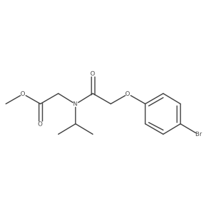 N-[2-(4-Bromophenoxy)acetyl]-N-(1-methylethyl)glycine methyl ester结构式