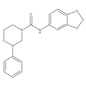 N-(benzo[d][1,3]dioxol-5-yl)-2-phenylmorpholine-4-carboxamide Structure