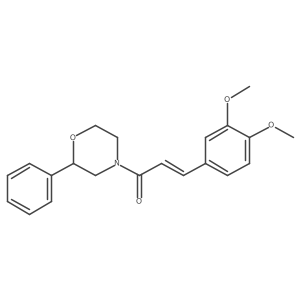 (E)-3-(3,4-dimethoxyphenyl)-1-(2-phenylmorpholino)prop-2-en-1-one Structure