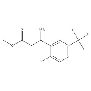 methyl (3S)-3-amino-3-[2-fluoro-5-(trifluoromethyl)phenyl]propanoate结构式