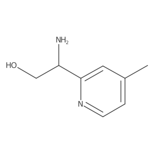 (2R)-2-amino-2-(4-methylpyridin-2-yl)ethan-1-ol结构式
