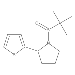 (S)-1-((S)-2-Methyl-propane-2-sulfinyl)-2thiophenyl-pyrrolidine结构式