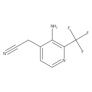 3-Amino-2-(trifluoromethyl)pyridine-4-acetonitrile Structure