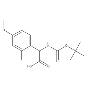 (I+/-R)-I+/--[[(1,1-Dimethylethoxy)carbonyl]amino]-2-fluoro-4-methoxybenzeneacetic acid Structure