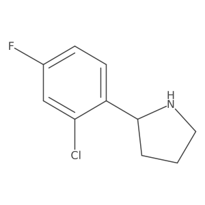 (R)-2-(2-Chloro-4-fluorophenyl)pyrrolidine Structure