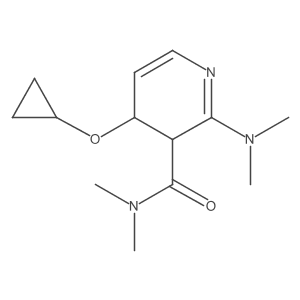 4-Cyclopropoxy-2-(dimethylamino)-N,N-dimethyl-3,4-dihydropyridine-3-carboxamide结构式