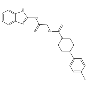 N-[2-(1H-benzimidazol-2-ylamino)-2-oxoethyl]-4-(4-chlorophenyl)piperazine-1-carboxamide Structure