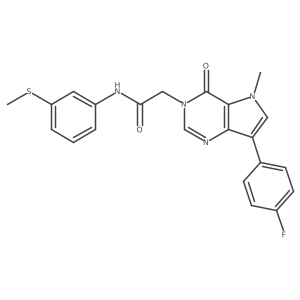 2-(7-(4-fluorophenyl)-5-methyl-4-oxo-4,5-dihydro-3H-pyrrolo[3,2-d]pyrimidin-3-yl)-N-(3-(methylthio)phenyl)acetamide Structure