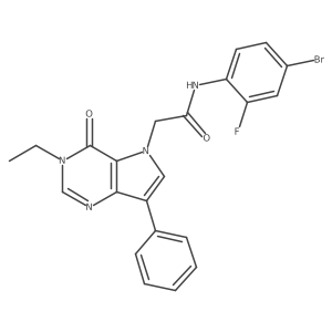 N-(4-bromo-2-fluorophenyl)-2-(3-ethyl-4-oxo-7-phenyl-3,4-dihydro-5H-pyrrolo[3,2-d]pyrimidin-5-yl)acetamide Structure