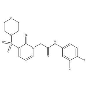 N-(3-chloro-4-fluorophenyl)-2-(3-(morpholinosulfonyl)-2-oxopyridin-1(2H)-yl)acetamide Structure