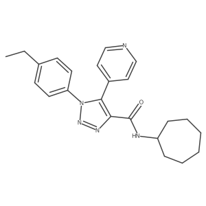 N-cycloheptyl-1-(4-ethylphenyl)-5-(pyridin-4-yl)-1H-1,2,3-triazole-4-carboxamide结构式