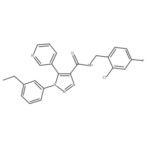 N-[(2-chloro-4-fluorophenyl)methyl]-1-(3-ethylphenyl)-5-(pyridin-3-yl)-1H-1,2,3-triazole-4-carboxamide Structure