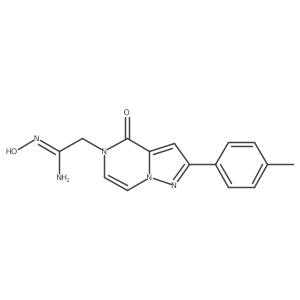 (1Z)-N'-hydroxy-2-[2-(4-methylphenyl)-4-oxopyrazolo[1,5-a]pyrazin-5(4H)-yl]ethanimidamide结构式