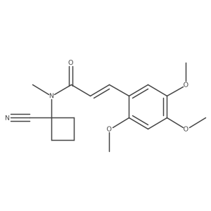 (E)-N-(1-cyanocyclobutyl)-N-methyl-3-(2,4,5-trimethoxyphenyl)prop-2-enamide结构式