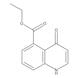 5-Quinolinecarboxylic acid, 4-hydroxy-, ethyl ester结构式