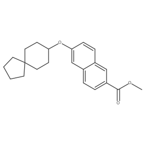 Methyl 6-(spiro[4.5]decan-8-yloxy)-2-naphthoate结构式