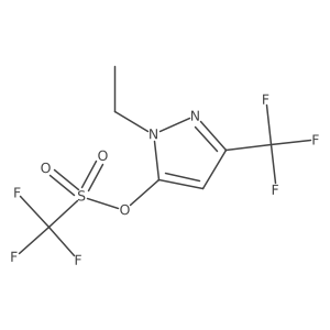 1-ethyl-3-(trifluoromethyl)-1H-pyrazol-5-yl trifluoromethanesulfonate Structure