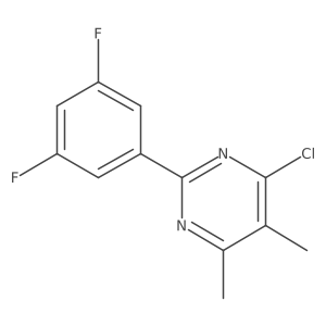 4-Chloro-2-(3,5-difluorophenyl)-5,6-dimethylpyrimidine结构式