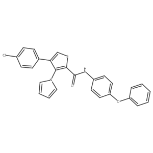 4-(4-chlorophenyl)-N-(4-phenoxyphenyl)-3-(1H-pyrrol-1-yl)thiophene-2-carboxamide Structure