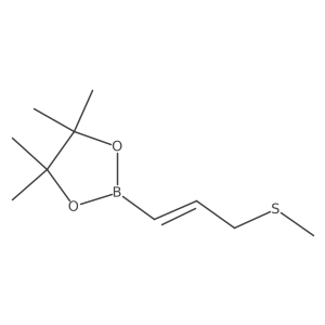 4,4,5,5-tetramethyl-2-[(1E)-3-(methylsulfanyl)prop-1-en-1-yl]-1,3,2-dioxaborolane Structure