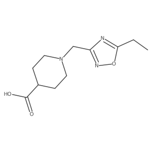 1-((5-Ethyl-1,2,4-oxadiazol-3-yl)methyl)piperidine-4-carboxylic acid Structure
