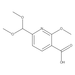 6-(Dimethoxymethyl)-2-methoxypyridine-3-carboxylic acid Structure