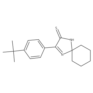 3-(4-Tert-butylphenyl)-1,4-diazaspiro[4.5]dec-3-ene-2-thione Structure