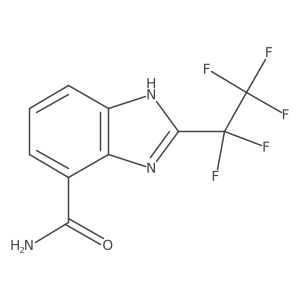 2-(Pentafluoroethyl)-1H-benzimidazole-4-carboxamide Structure