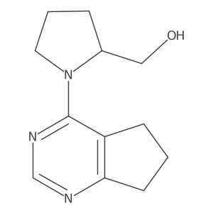 (1-{5H,6H,7H-cyclopenta[d]pyrimidin-4-yl}pyrrolidin-2-yl)methanol结构式