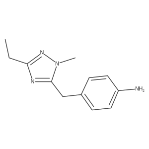 4-((3-Ethyl-1-methyl-1h-1,2,4-triazol-5-yl)methyl)aniline Structure