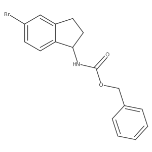 benzyl N-[(1S)-5-bromo-2,3-dihydro-1H-inden-1-yl]carbamate Structure