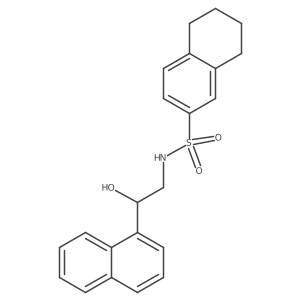 N-(2-hydroxy-2-(naphthalen-1-yl)ethyl)-5,6,7,8-tetrahydronaphthalene-2-sulfonamide结构式