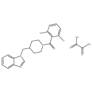 (4-((1H-benzo[d]imidazol-1-yl)methyl)piperidin-1-yl)(2-chloro-6-fluorophenyl)methanone oxalate结构式